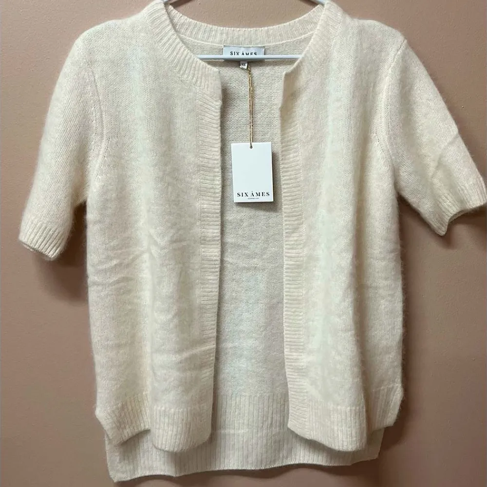 Discount Six Ames Olive Cardigan - Off White Antal