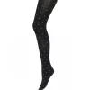 Outlet Sneaky Fox Dot Pantyhose - Black Antal