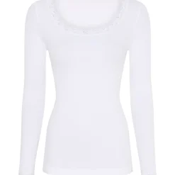 Store Tim & Simonsen Tim & Simonsen Frida Rib Top Ls - Bianco Antal