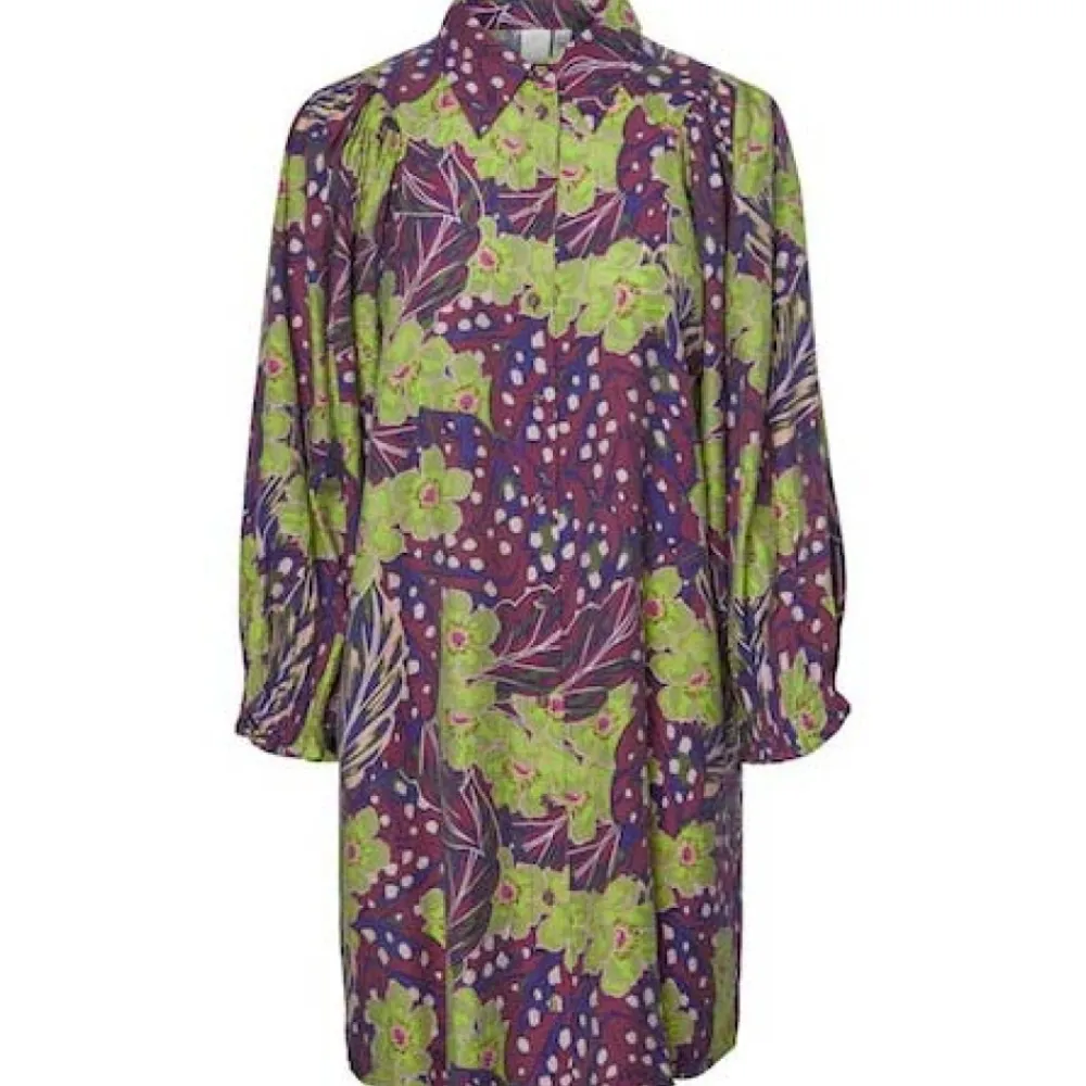 Outlet YAS Y.A.S. Emili 7/8 Shirt Dress - Amaranth Antal